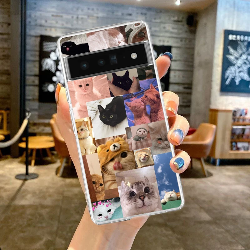 Cat Meme Funny Animals Shockproof Soft TPU Transparent Phone Case Cover