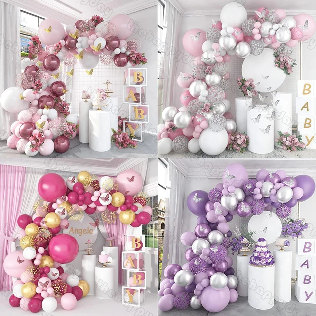 Lot de 8 ballons d'anniversaire en forme de papillon - 101,6 cm - Ciel  étoilé dégradé - Ballons à l'hélium pour fête prénatale - Décoration de  fête