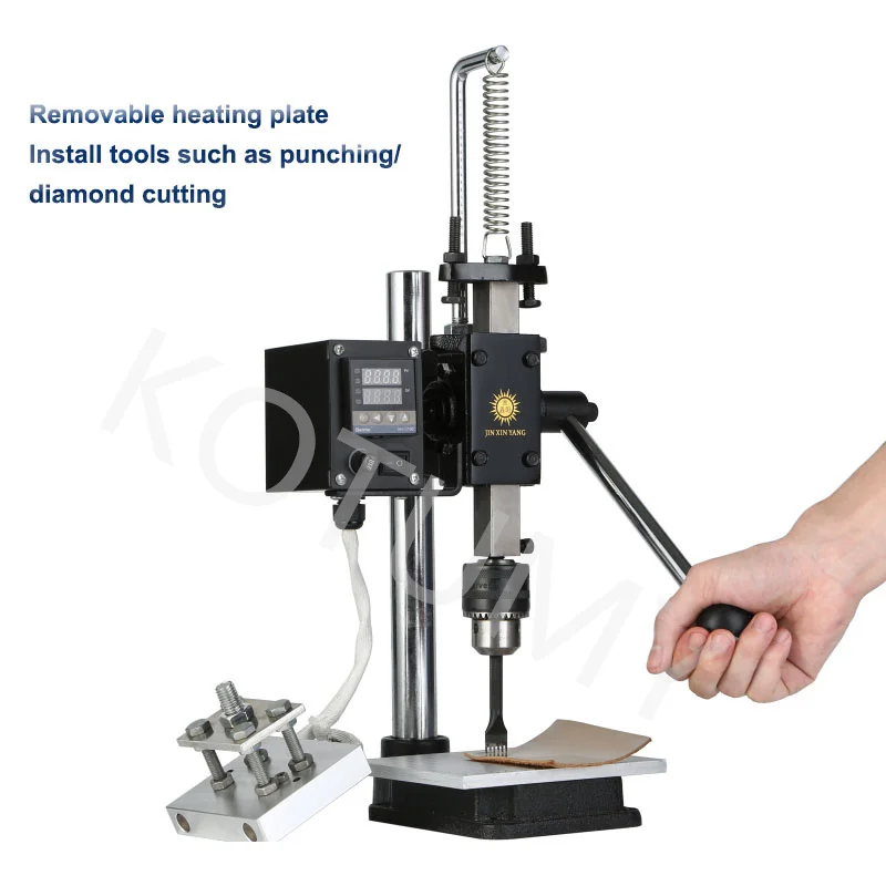 Small Manual Hot Stamping Machine 220V/110V Leather Printing Machine Hot Press Stamping Creasing Branding