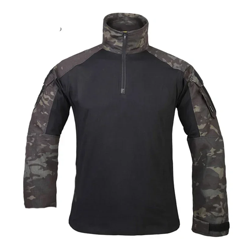 New Mens G3 Training Shirt Camouflage Hiking Outdoor Tactical Gear Frog Hunting Uniform Shirt Multicam MCBK Blue
