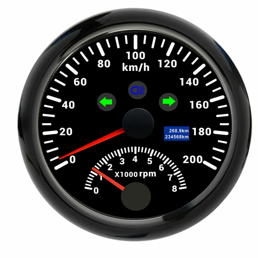 85MM GPS Tachometer Mit 8000RPM Drehzahlmesser Universal Motorrad Digital Tacho  Tacho Meter Sensor Für Auto Lkw Boot 12V - AliExpress