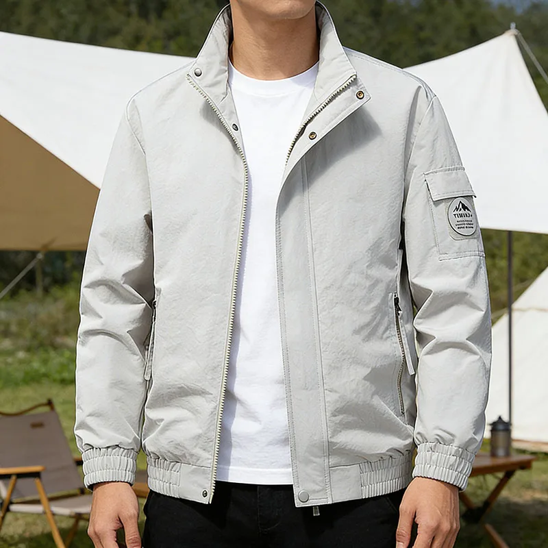 새로운 윈드브레이커 얇은 재킷 남성 야외 낚시 하이킹 재킷 모토크로스 마운틴 코트 아우터웨어 데일리 웨어 캐주얼 카고 재킷