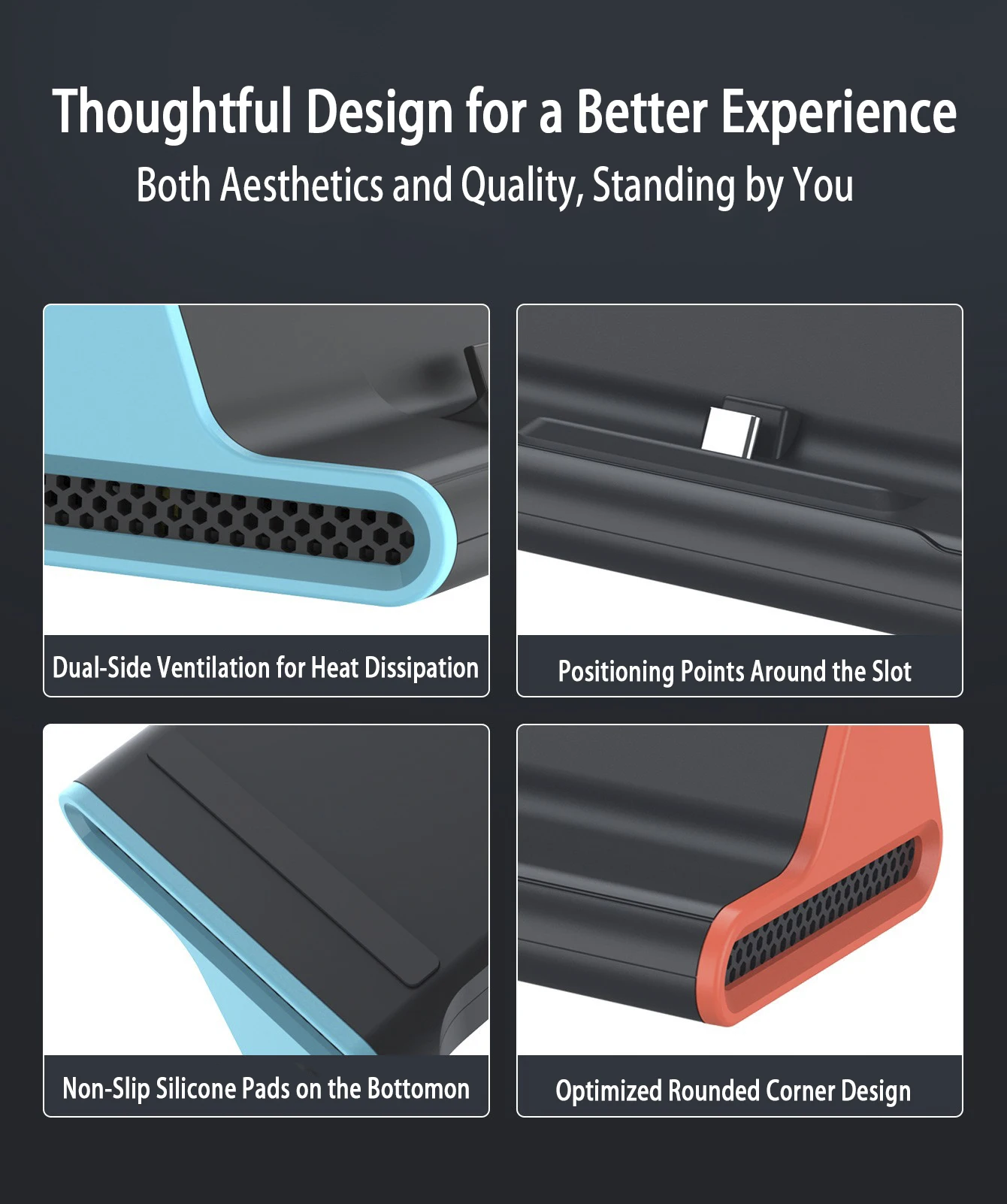 Switch 2 Portable 4K Dock - HDMI and USB-C Ports Detail