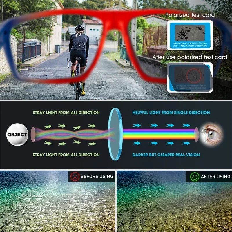 Kapvoe Men Fishing Sunglasses Fashion Polarized Cycling Glasses UV400 Eyewear for Men Women Driving Outdoor Sports Sunglasses