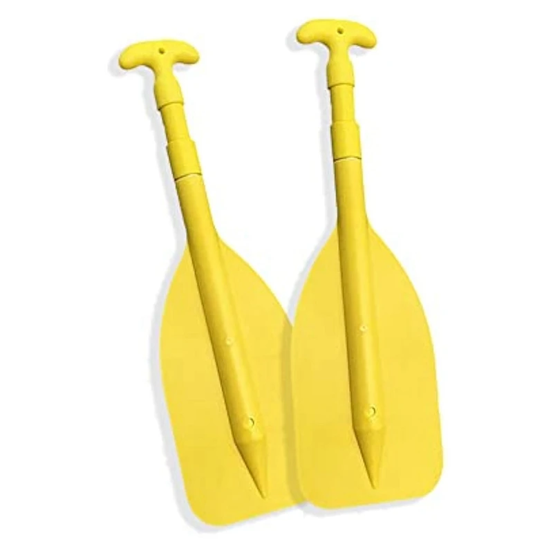 2 Pezzi Marine Kayak Canoa Zattera Jet Ski Giallo Telescopico Alluminio Oar Paddle Durevole Facile Installazione