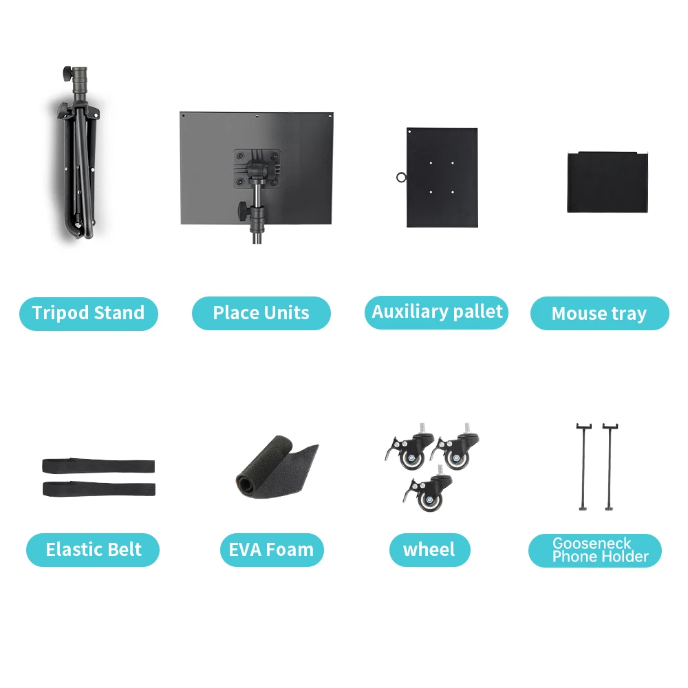 145cm Projector Tripod Stand Laptop Tripod Adjustable Height 23 to 63" Standing Desk Outdoor Computer Desk Stand for Studio