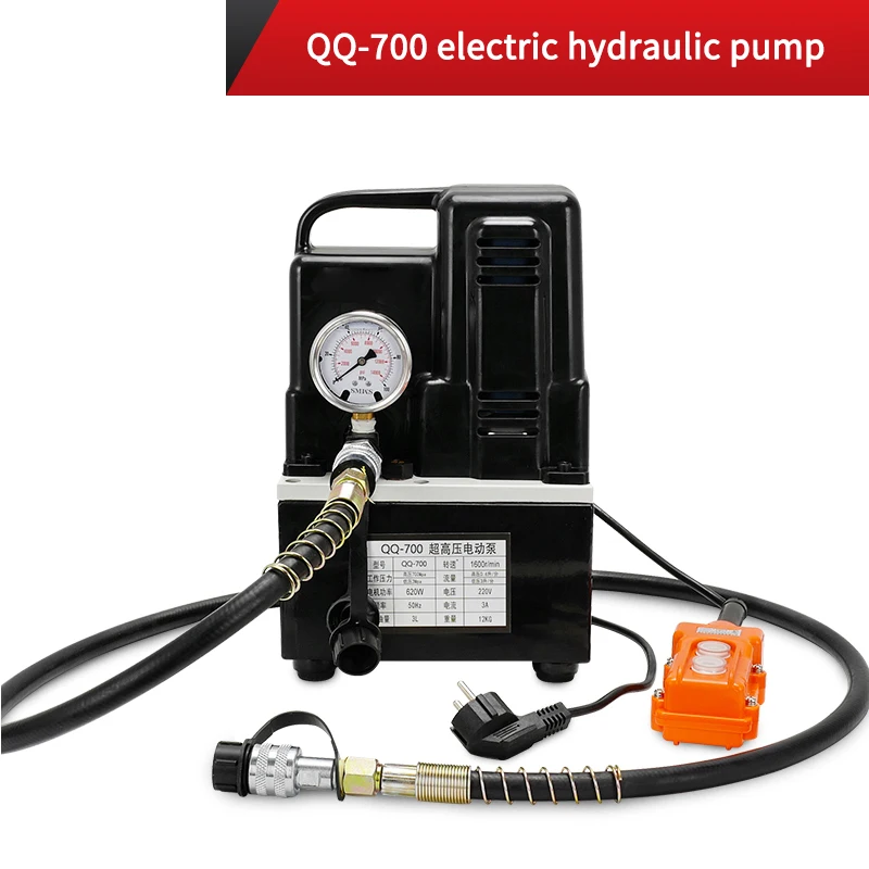 QQ-700 220V Small Electric Pump 620W Ultra High Pressure Hydraulic Pump With Manual switch Compatible Various Hydraulic Tools d1s4 hd dvi compatible splitter switch 1x4 d1s4 support 1080p 3d 4k 2k switcher splitter box ultra hd for dvd hdtv xbox ps3 ps4