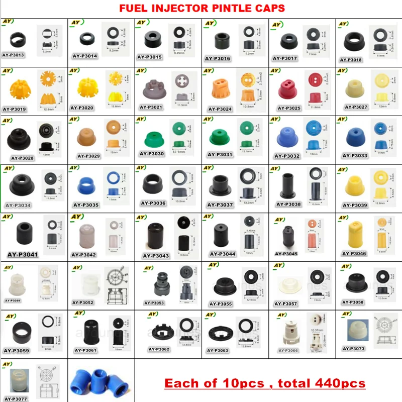 Free Shipping 10sets/440pcs fuel injector pintle caps for Japanese car