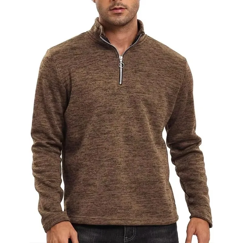 Animal Game Men's Zipper Stand Collar T Shirts Long Sleeve Pullover Casual Sweatshirts Outdoor Lightweight Men's Cold Blouse