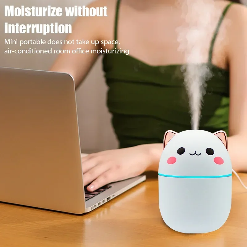 Bedroom Aroma Diffuser Purifier perfume Cool Mist Maker Mini Cute Air Humidifier Essential Oil Humidificadores Home umidificador