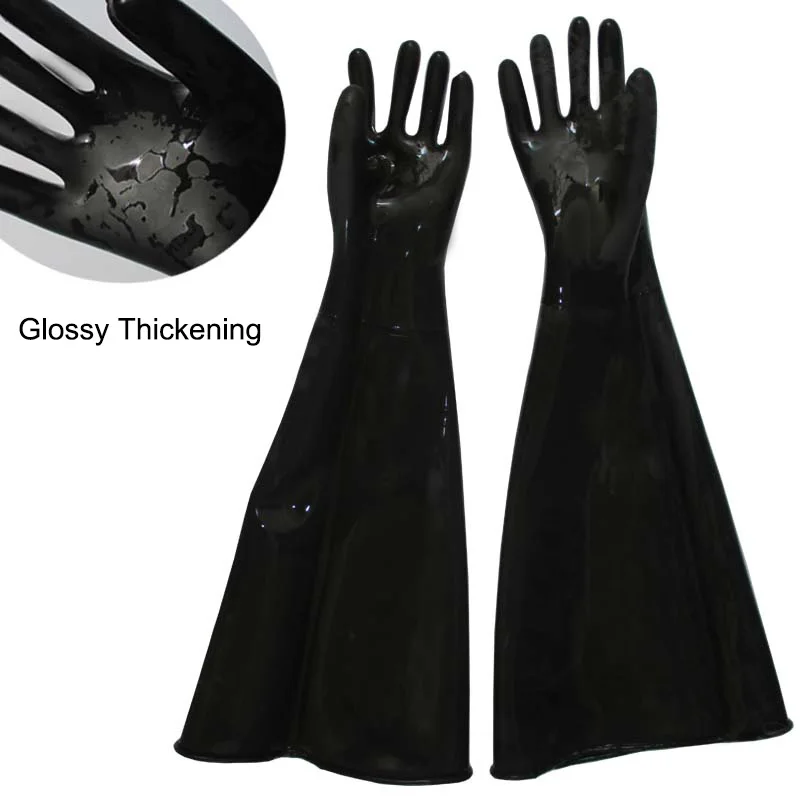 Sandblasting Gloves Sandblasting Rubber Gloves High-pressure Long Thicken Particles Wear-resistant Acid Alkali Resistant