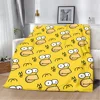 Funny Cartoon S-Simpson Printed Blanket Picnic Blankets Warm Blanket Soft and Comfortable Blanket Home Travel Birthday Gift 6