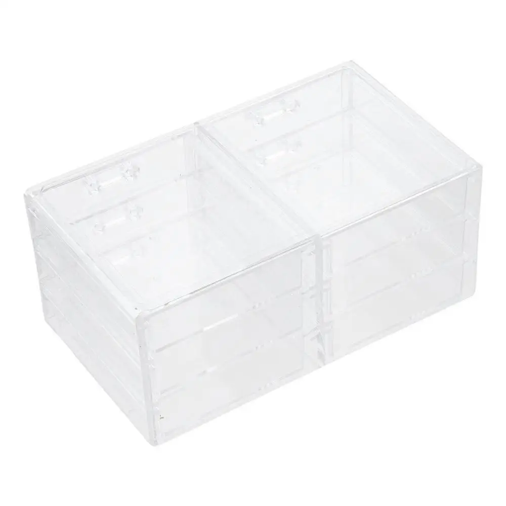 Clear Plastic Drawer Organizers Stackable Desktop Display Holder Desk Accessories Workspace Organizers Desk Organizer