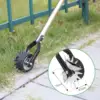 Lawn Edger Tool Manual Grass Edger Long Handle Cordless Rotary Shear Wheel Rotary Edger for Park, Cable Burying, Garden, Yard 4