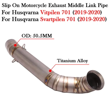 Slip-On For Husqvarna Vitpilen Svartpilen 701 2019 2020 2021 Motorcycle Titanium Alloy Exhaust Modify Escape Middle Link Pipe