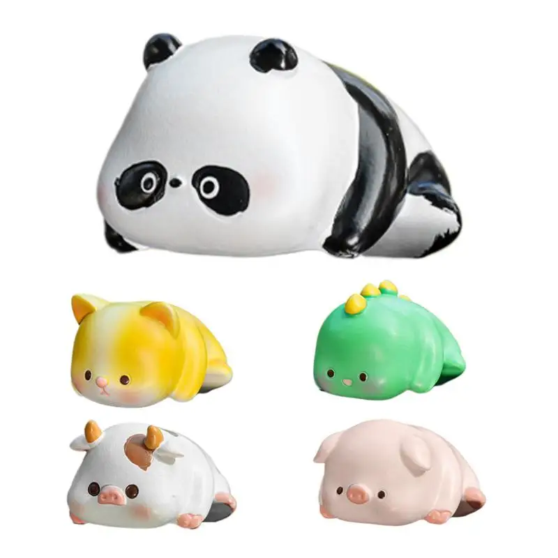 

Resin Animal Figurine Car Dashboard Ornaments Creative Cute Toys Decoration Desktop Computer Ornaments Car Interior Accessories