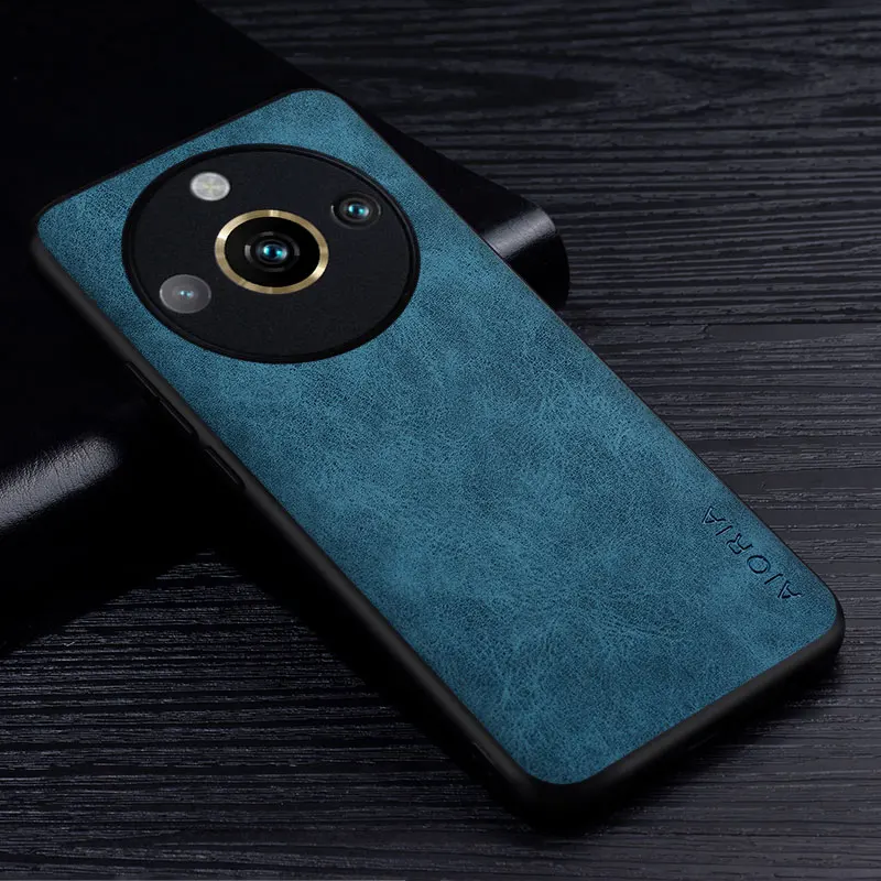 Premium PU Leather Scratch-Resistant Solid Color Phone Case