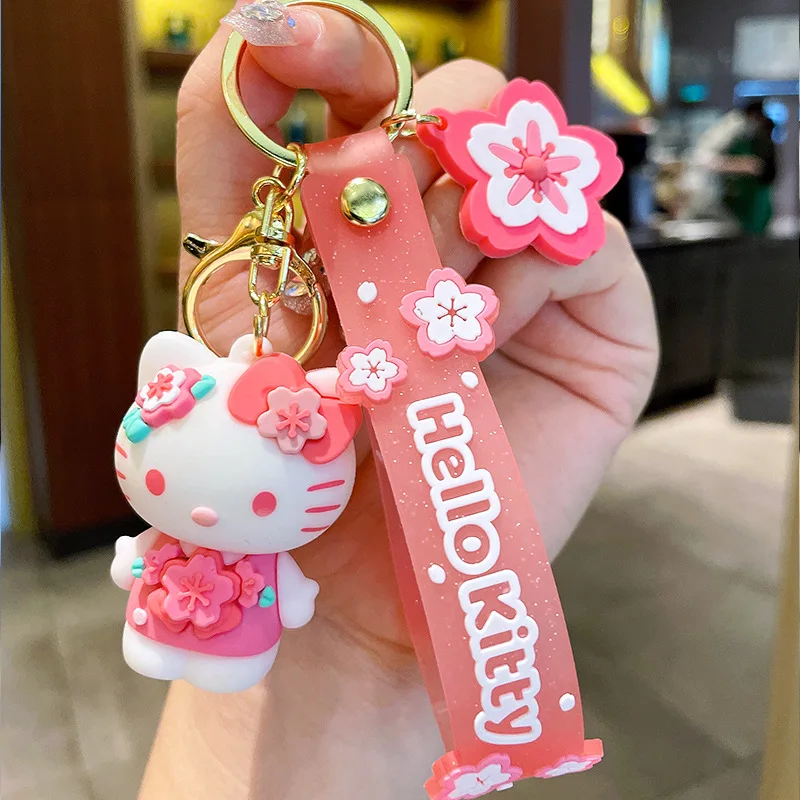 Onafhankelijk Kudde stil Hello Kitty Sleutelhanger Vrouwen Sanrio Accessoires Schattige Pop  Sleutelhanger Auto Rugzak Hanger Anime Sleutelhangers Kawaii Cartoon Kerst  _ - AliExpress Mobile