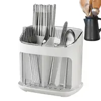 Utensil Holder Cutlery Drainer Kitchen Tableware Storage Bucket Plastic Chopstick Spoon Storage Rack Detachable Kitchen Tools 1