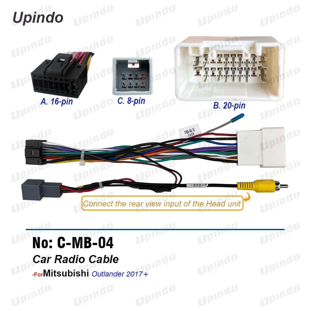 Automotive Android Head Unit Cable Power Wiring Harness Adapter For