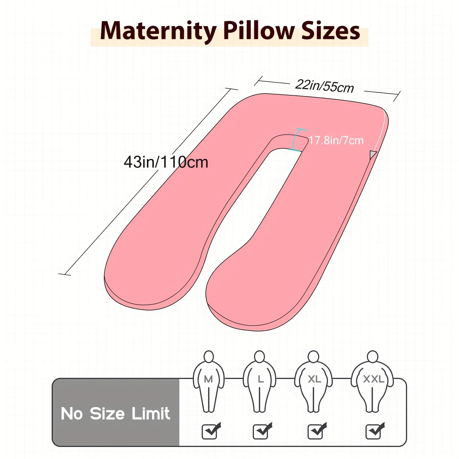 Soft fleece pregnancy pillow providing back and belly comfort.