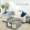 Lift Top Coffee Table, Wooden Rustic Multifunctional Accent Table for Living Room W/Hidden Storage, Non-Scratch Pads 3