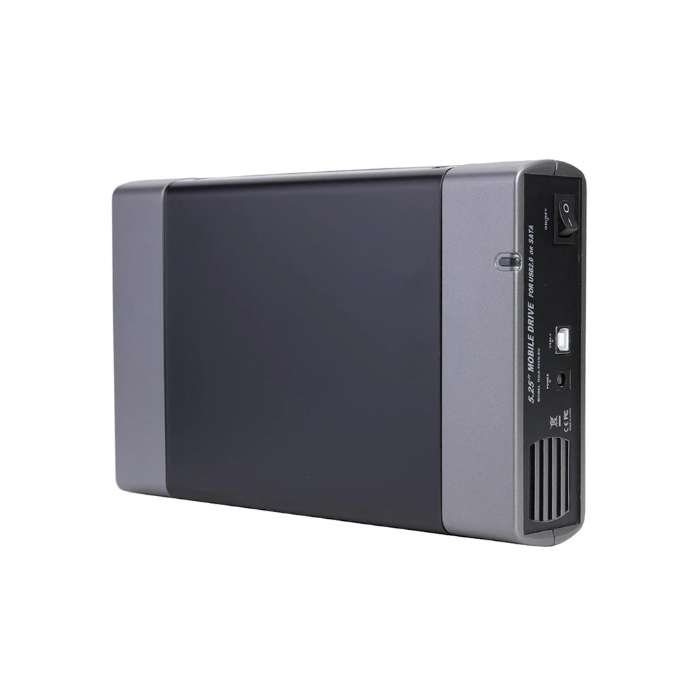 5.25 Inch Optical Drive Case 3.5 Inch Sata Usb2.0 External Hdd Cd Dvd External Enclosure Eu/us