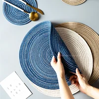Table placemats for table mat Ramie Insulation Pad Placemats Linen Non Slip Table Mats Home Decoration Pad Coaster 1