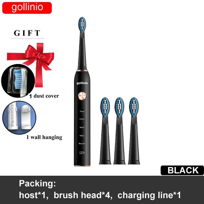 Gollinio Electric Toothbrush Usb Fast Charging GL41A Sonic Tooth brush Rechargeable Replacement Head Delivery Within 24 Hours 14