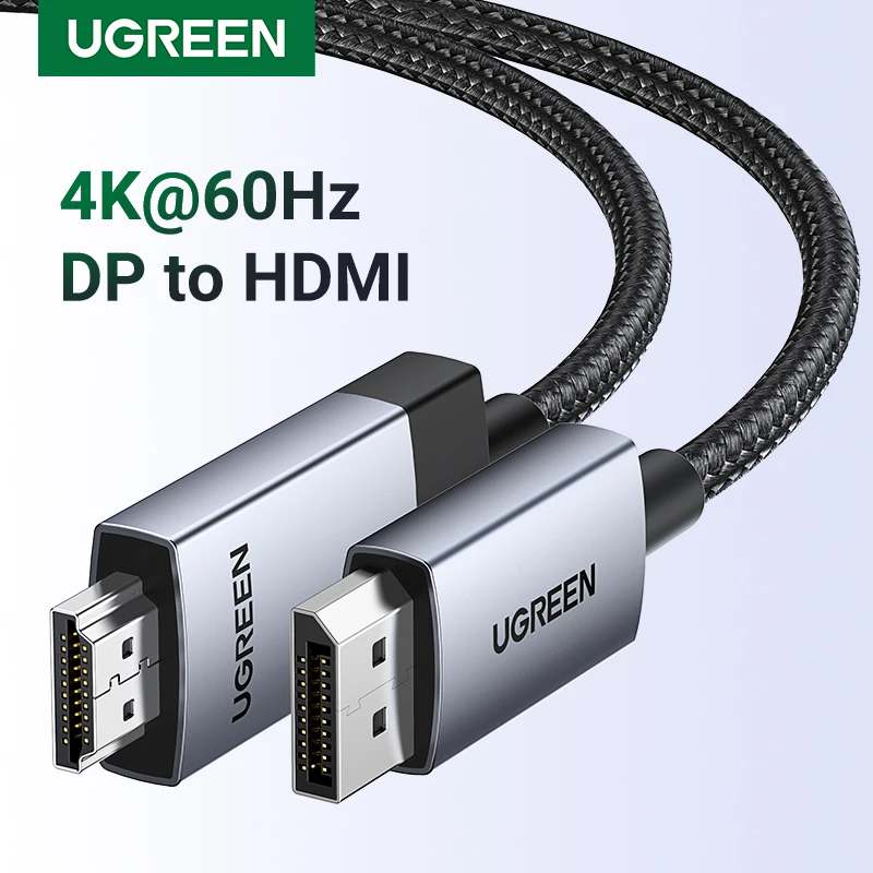 UGREENDisplayPorttoHDMICable4K60HzDPtoHDMICableDisplayPort