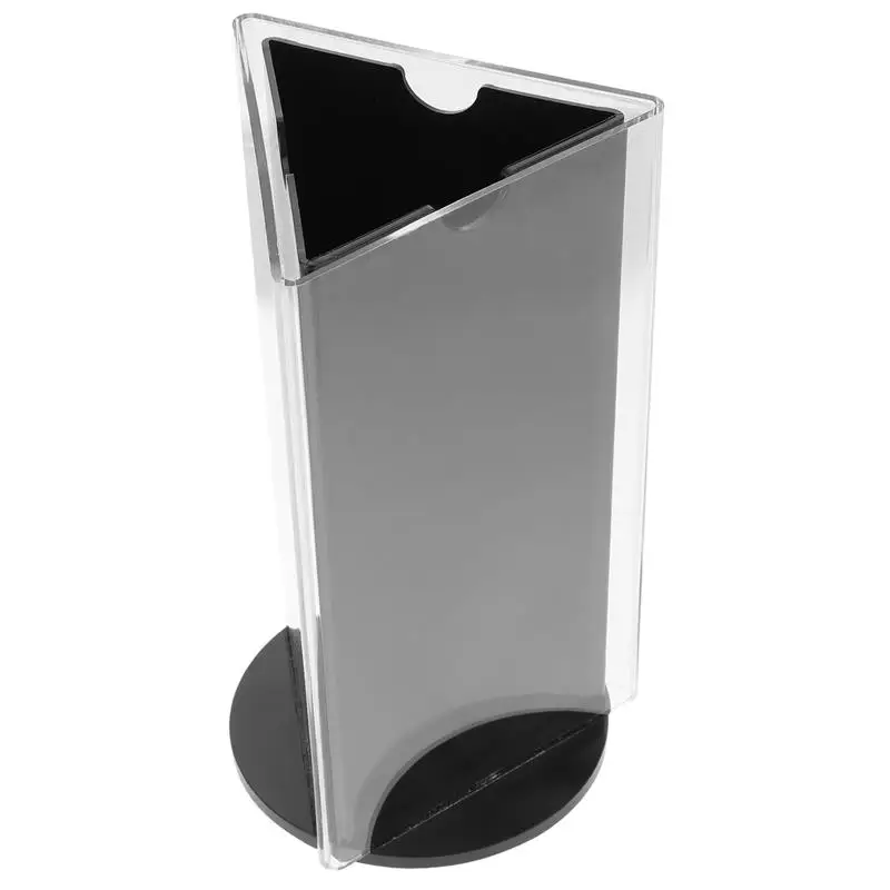 1pc Clear Acrylic Sign Holder Tabletop Menu Price Tag Display Stand Desktop Display Board Rotatable Sign Holder 20x10x9.5cm job board workstation seat sign office accessories acrylic clear card hanging holder