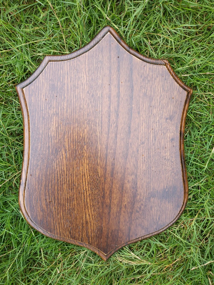 Deer Trophy Shield Solid Oak Trophy Plate Antler Mount Shield Plaque for Deer Trophies