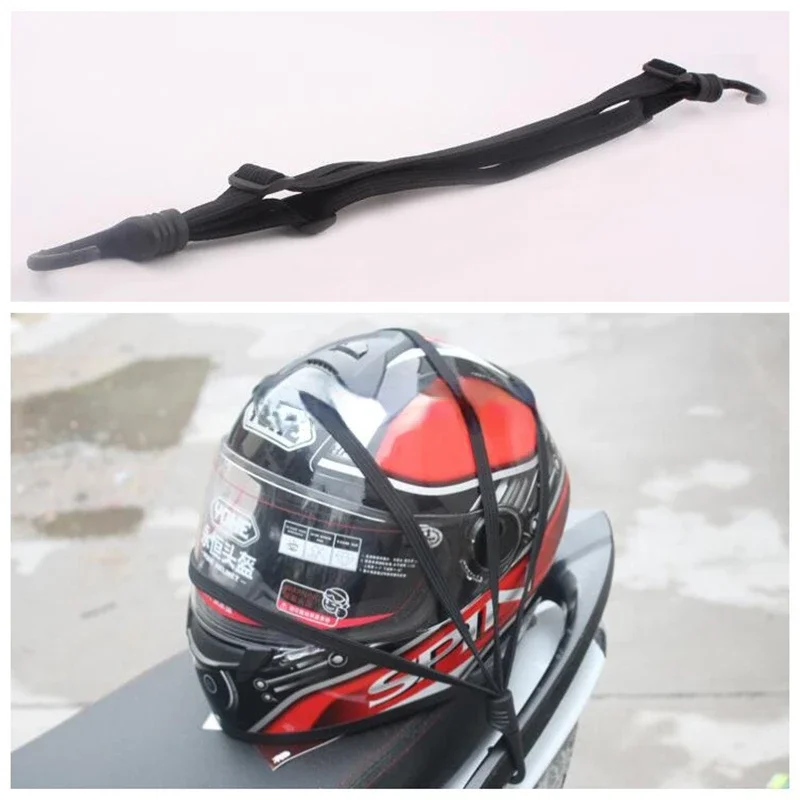 Motorcycle Helmet Strap Net Retractable Luggage Rope Motor Bike Cable Ties Belting