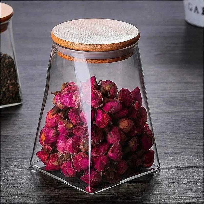 Kitchen storage box food Heat resistant glass storage can snack can high borosilicate glass can dry fruit tea storage Box 5