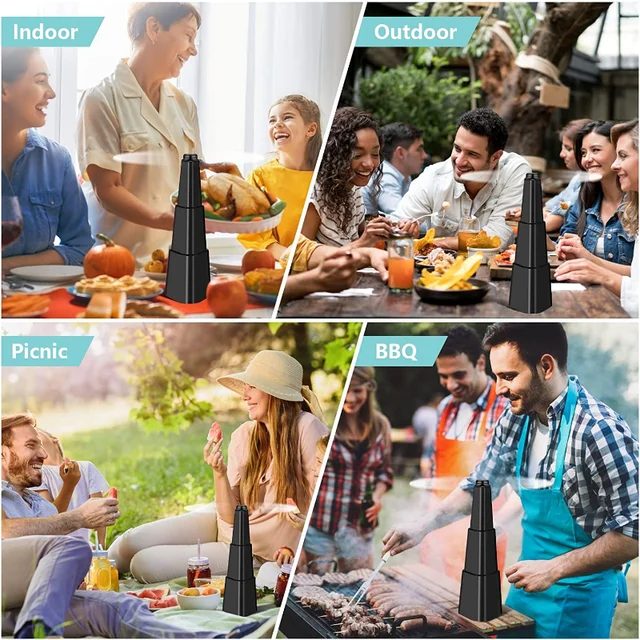 Légy Rajongók Az Asztalokhoz Visszataszító Kültéri Beltéri Lemy Away Top Fly Ventilátor Holografikus Pengék Piknik Teraszos Házhoz - Image 6