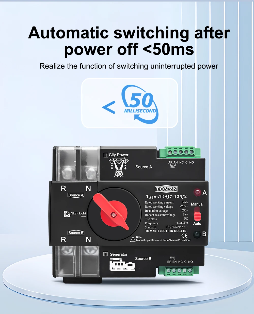 Electrical Selector Switch for ATS