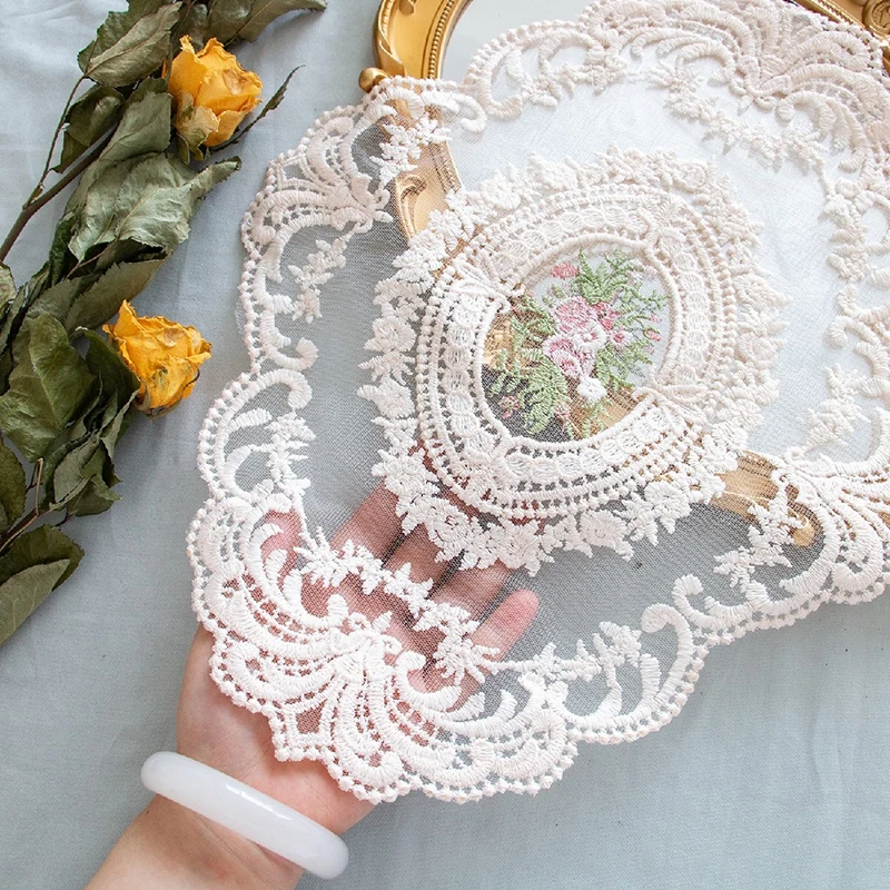 Vintage Lace Coaster Table Cloth Lace Tablecloth Embroidery Placemat Cabinet Furniture Decoration Background Photo Props 6