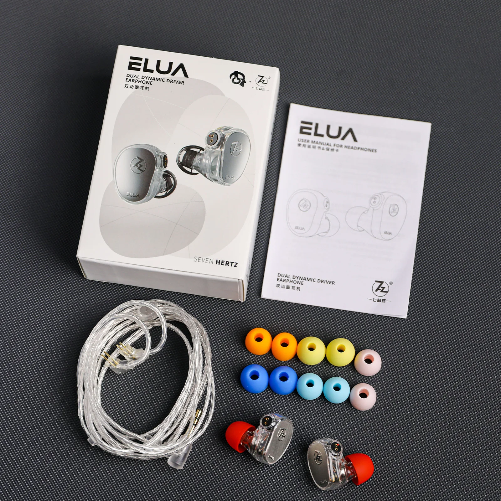 7Hz x HBB Elua 10mm + 8mm Dual Dynamic Driver IEM Hifi Earphones with Detachable Cable Design and Balanced Sound