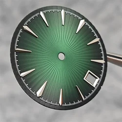 Elegant Women's Steel Watch Case with Bubble Crystal (690Black green dial)