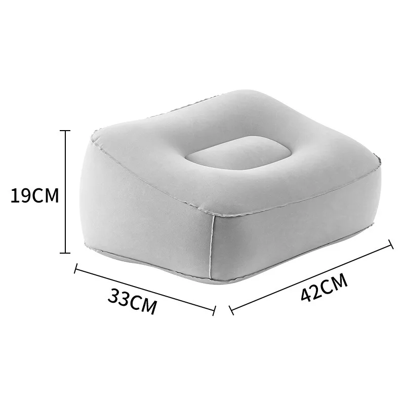 Inflatable Foot Rest Pillow for Travel Essentials Airplane Train Car Home Office Cushion Stool 6