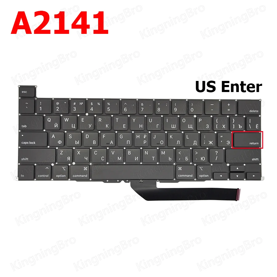 New Replacement Keyboard RU For Macbook Air Pro A2141 A2159 A2179