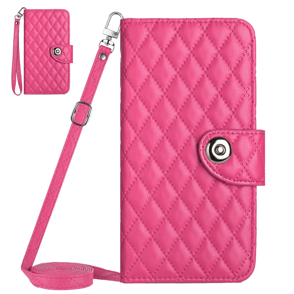 Crossbody Leather Wallet Case with Handy Strap and Multi-Card Slots