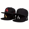 Creative Fashion Flame Embroidery Baseball Cap Adjustable Cotton Snapback Hat Men Women Outdoors Hip Hop Trucker Hats Sport Caps 2