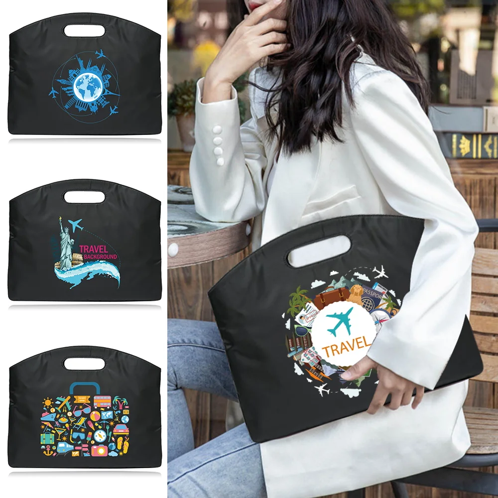 

Document Business Briefcase Handbag Travel Series Pattern Laptop Office Totes Case Sleeve for Macbook Air Pro 13 Ladies Clutches