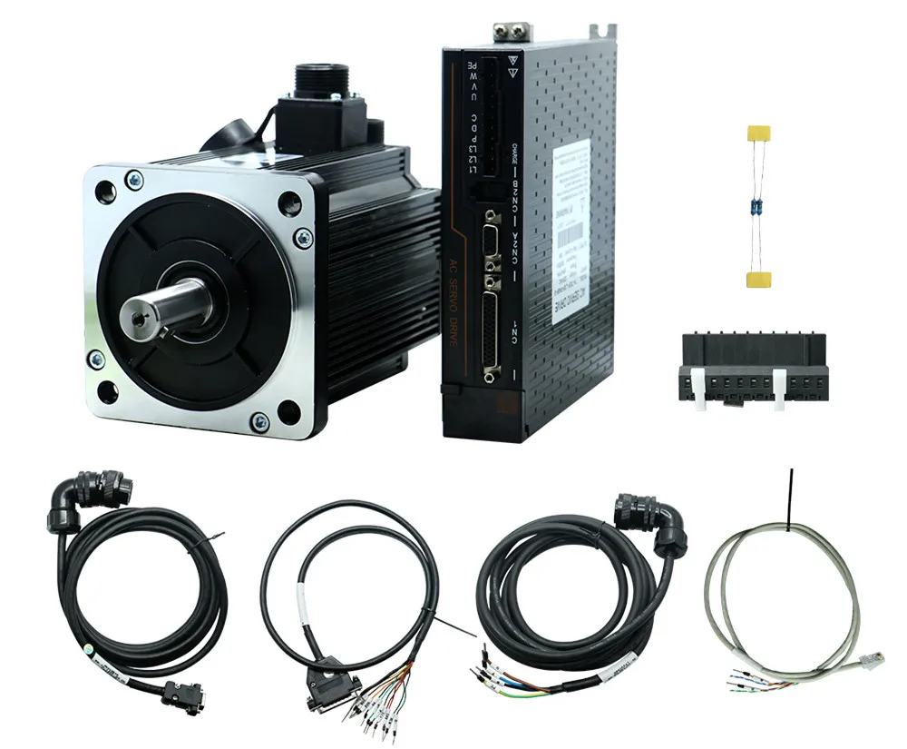 Description Picture 4 of itemHLTNC 130ST M15025 220V 380V 3.8Kw 15Nm 2500Rpm Large Power AC Servo Motor Kit With T3DF T3 Series Driver For CNC Engraver Lathe