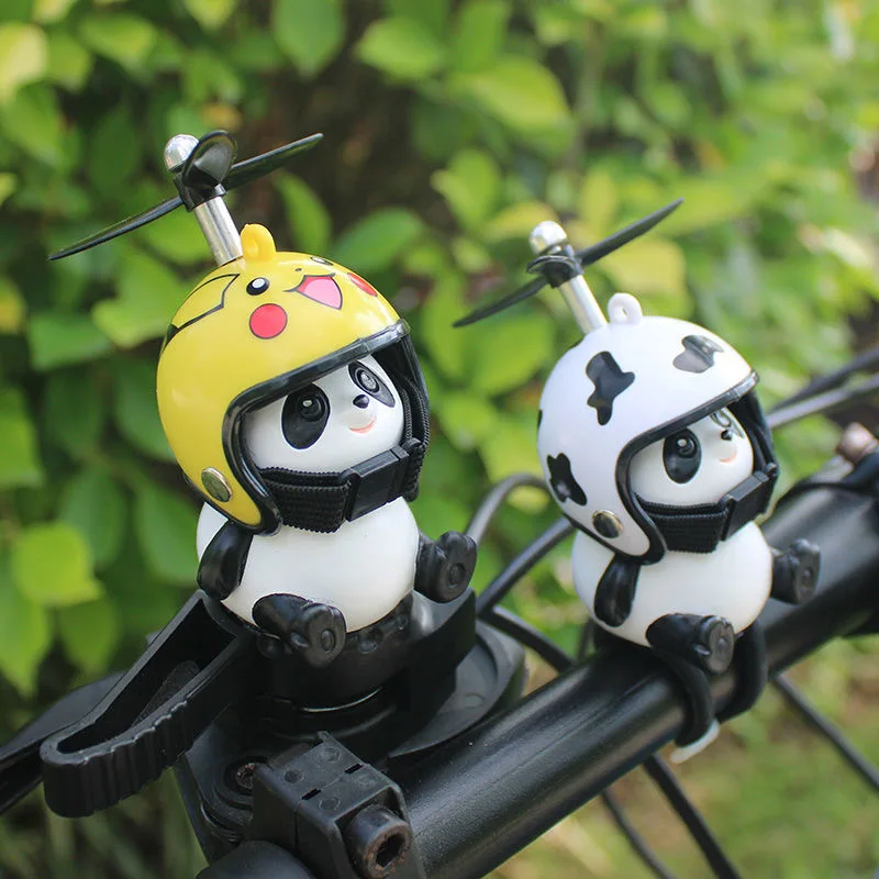 Bicycle Panda Helmet Bamboo Dragonfly Car Motorcycle Handlebars