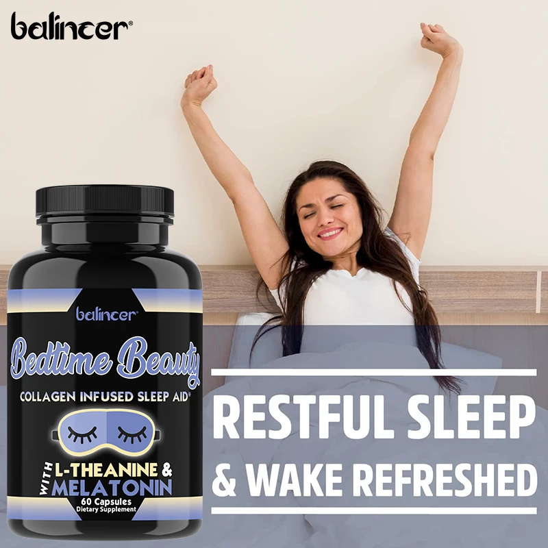 Balincer Melatonin Collagen Sleep Aid Relieves Insomnia, Falls Asleep