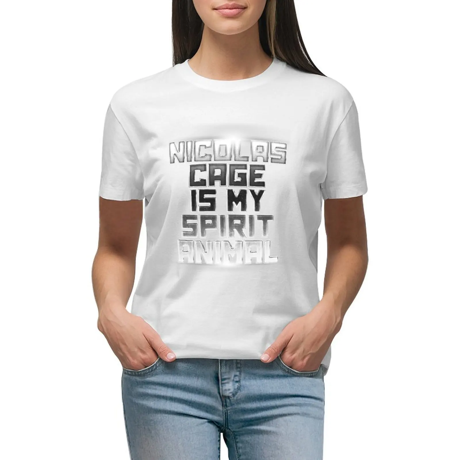 

Nicolas Cage Is My Spirit Animal T-shirt Female clothing kawaii clothes summer clothes clothes for woman