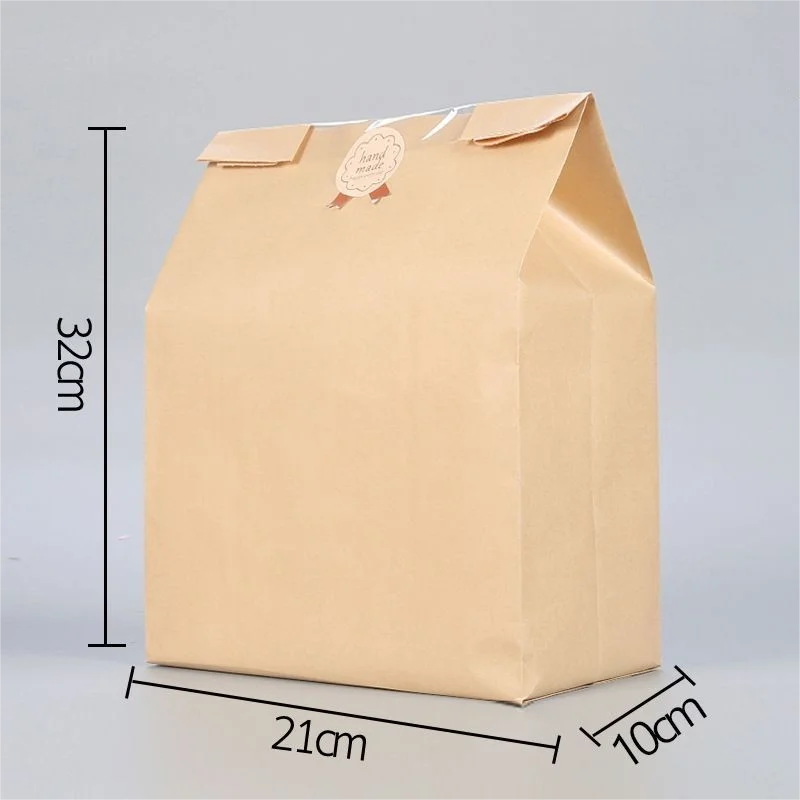 50PCS Kraft Paper Bakery Bags with Clear Window, Toast Sandwich Cookie Biscuit Candy Pa... - SKU KPBB1007 - UGI Packaging
