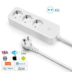 WiFi-Enabled Smart Power Strip with 4 Outlets and 4 USB Ports - EU Energy Monitor
